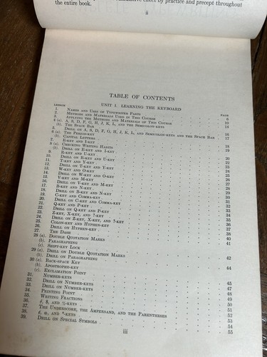 ©1934 COMPLETE TYPEWRITING by Ollie DEPEW business textbook deep blue HB cover - Picture 7 of 17