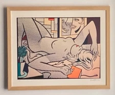 litografia Roy Lichtenstein 40 par 50 cm con COA. Venduto incorniciato