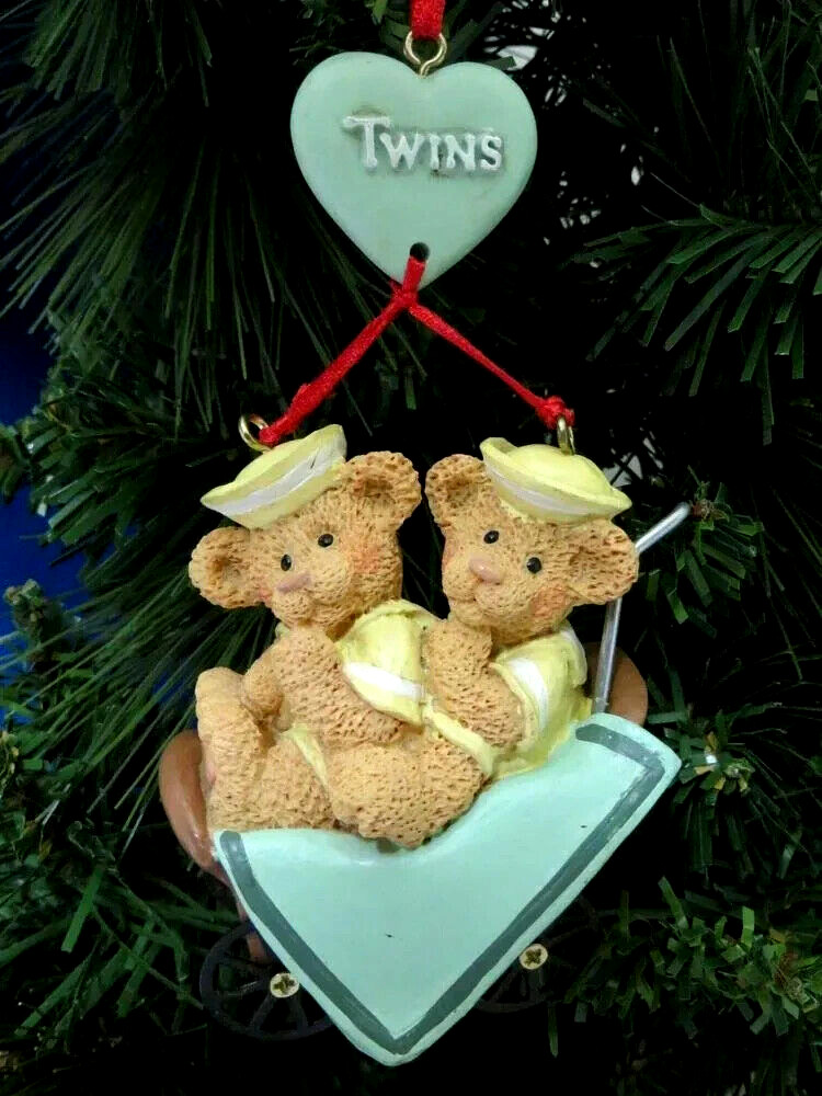 Twins Bear Carriage Christmas Ornament KSA Inc. eBay