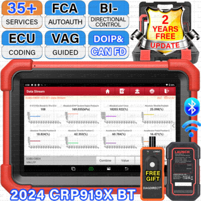 LAUNCH X431 CRP919X BT Elite CANFD & DOIP ECU Coding Bidirectional Scan Tool