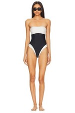 Lovers and Friends Moani Strapless One Piece in Black & White X-Large New Womens