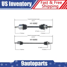 Fits 2001-2006 Hyundai Santa Fe 2.4L 2WD Automactic 2PC Front CV Axle CV Joint