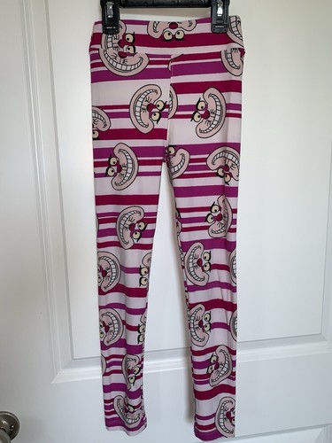 Lularoe Disney Cheshire Cat Leggings Kids L/XL Stretch Halloween - Picture 3 of 4