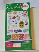 American Crafts Pebbles Sticker Book 30 sheets 1062 stickers foil accents NIP