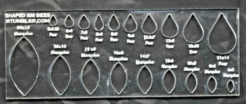 Juego de 8 plantillas lapidarias cabujón con 12 formas clásicas - Imagen 8 de 10