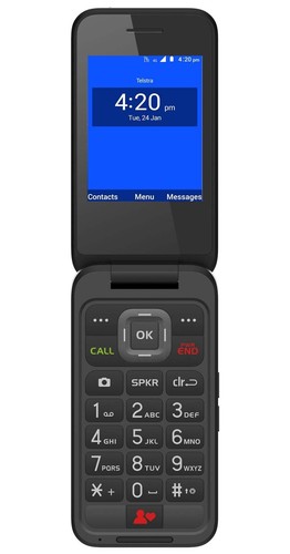 Telstra Flip 4 ZTE Z2336T | 2.8" +1.77" 5MP 4G VoLTE Keypad Blue Tick- Au Stock - Picture 2 of 6
