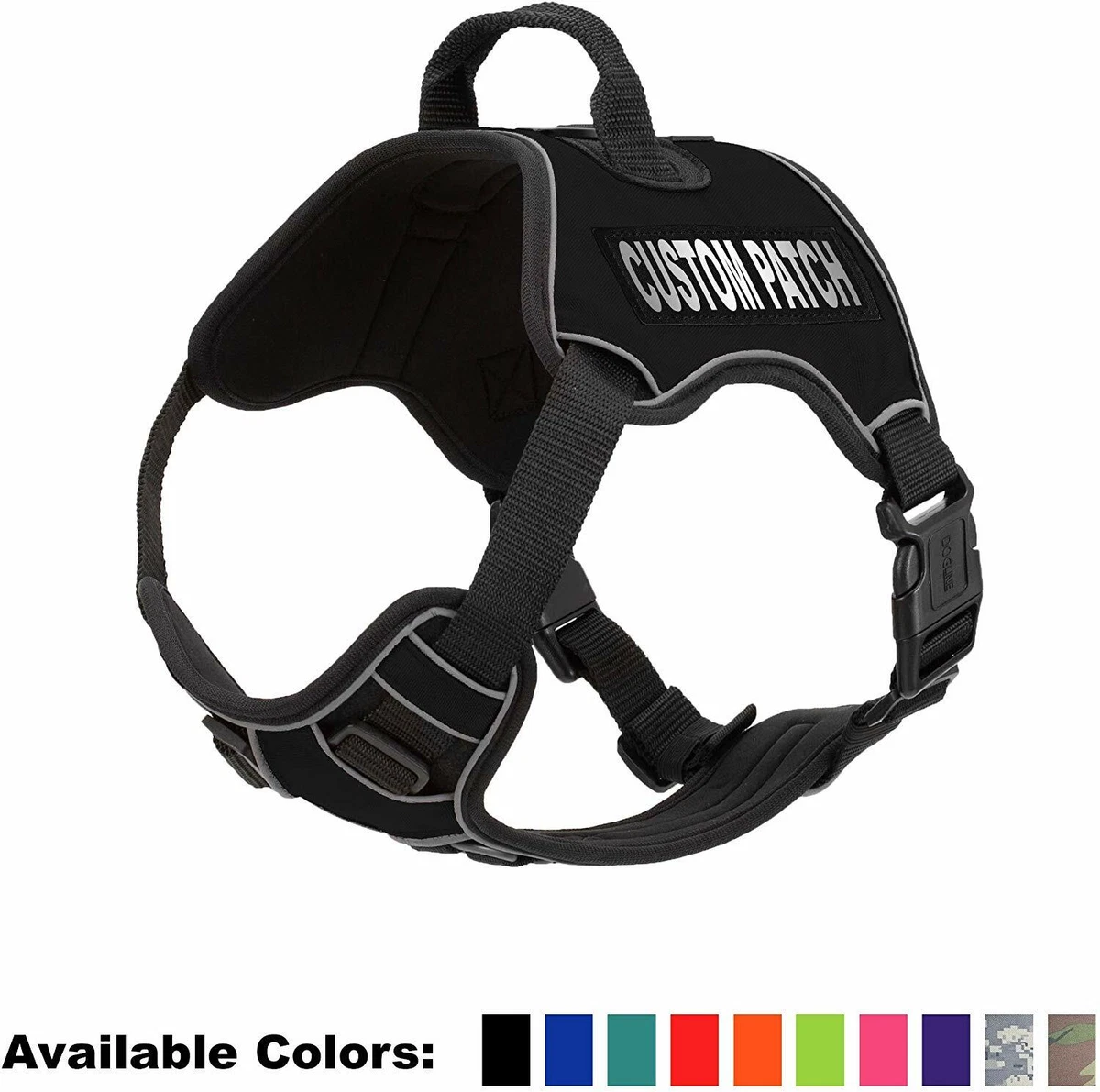 Quest Dog Harness with Police K-9 Search & Rescue Working Dog Custom Patches