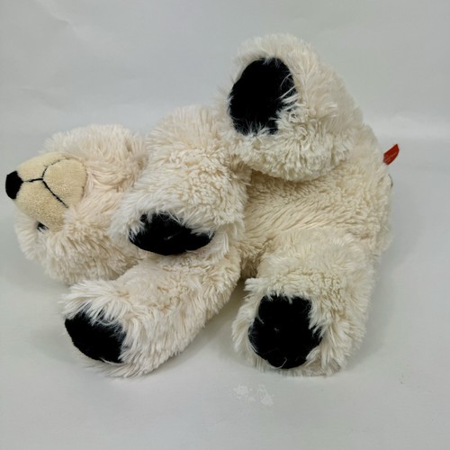 Peluche Orso Polare Bianco Panna Peluche Repubblica Selvaggia Piedi Neri Realistico �� - Foto 7 di 14