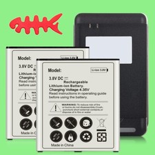 High Power 2x 4600mAh Battery Charger Winder for Samsung Galaxy J3 Aura SM-J337R