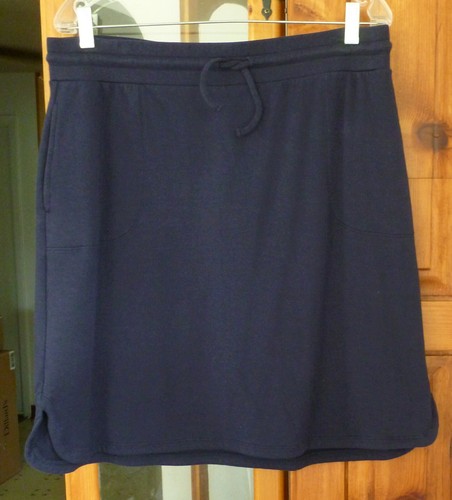 FALDA DE RODILLA Talbots Azul Marino Camiseta Tejida Lápiz Recto Cordón X 21,5 PL - Imagen 2 de 4
