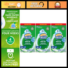 Toilet Bowl Cleaning Tablets - Continuous Clean Drop-In Discs, 4 Weeks Stain Pro