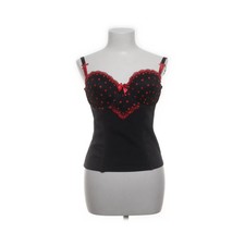 C&A Lingerie, Bustier, Größe: 85B, Schwarz/Rot, Elasthan/Polyamid/Polyester #UTy