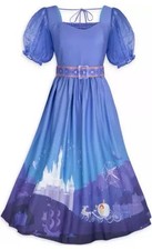 Disney Her Universe Cinderella Castle Dress by Ashley Taylor Blue Womens Plus 1X