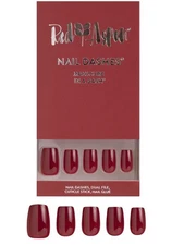 Red Aspen Press On Nails, Short Coffin, Berry Convincing, Benora