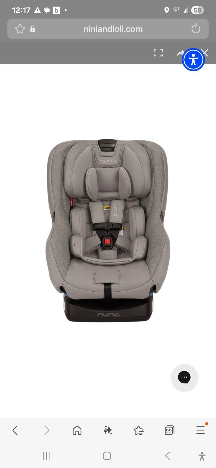 NEW Nuna Rava Car Seat-color: FROST