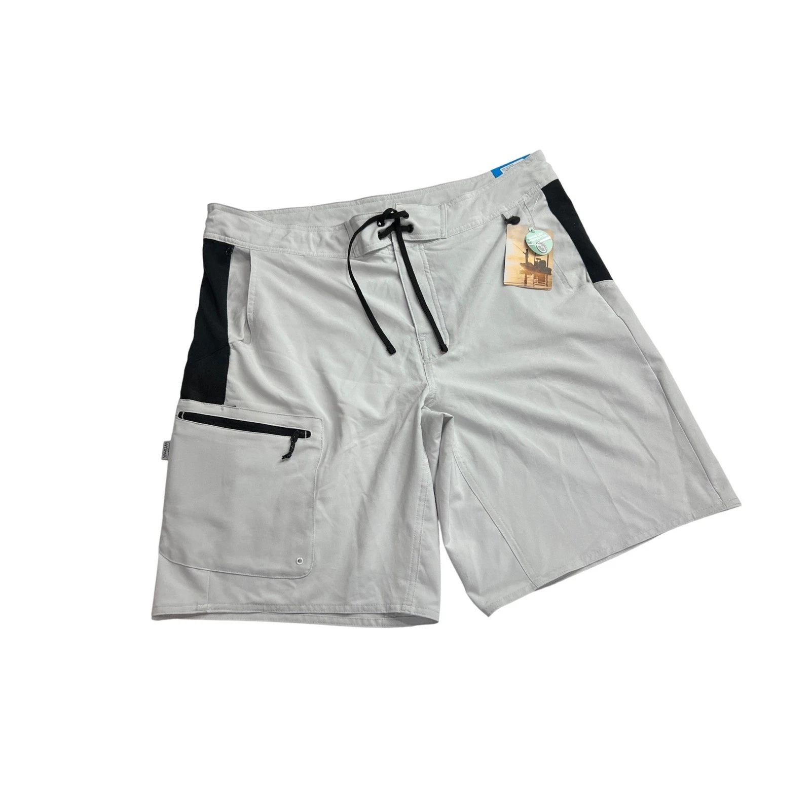 Magellan Pro Angler Board Short Mens L Light Grey Fishing Performance Shorts D11