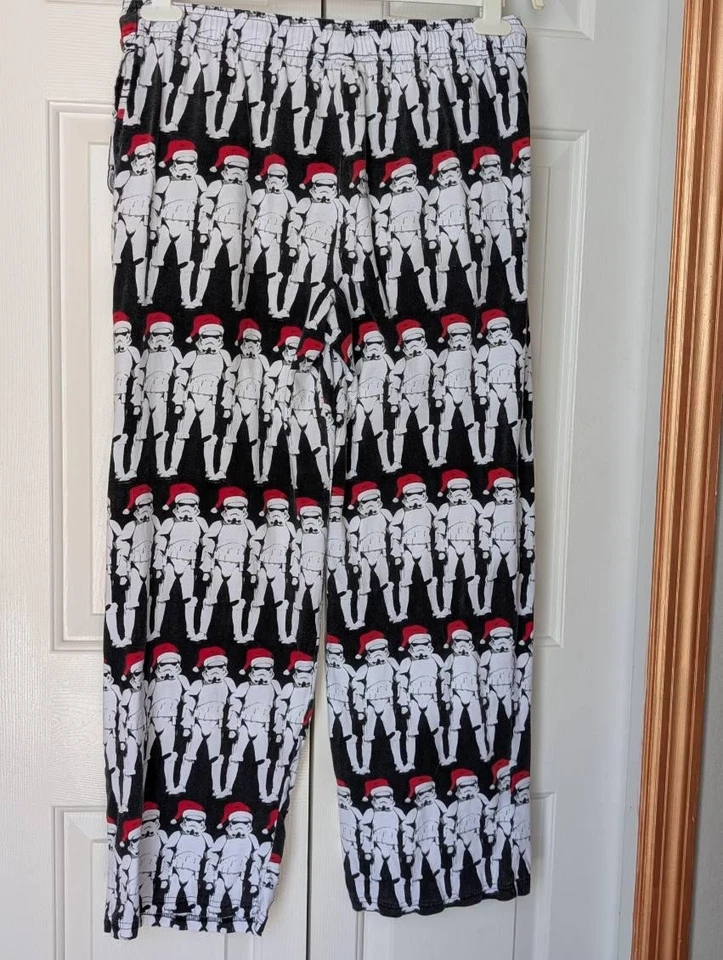 Calça lounge pijama Star Wars Stormtrooper masculina Natal feriado tamanho grande - Imagem 2 de 4