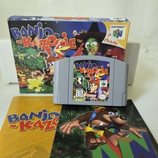 Banjo-Kazooie Nintendo 64 N64 Game Cartridge Manuals in Original Box 1998