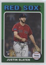 2024 Topps Heritage High Number SP Green Border Justin Slaten #721 y8x