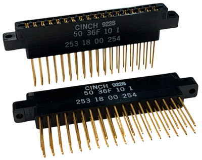 2-pcs Cinch 50-36F-10-1 ISA Slot Card Edge Connector 36 Pin 18 Socket PCB Slot
