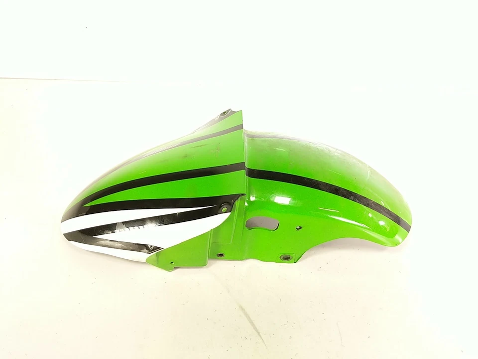 05-08 Guardabarros rueda delantera verde Kawasaki ZZR 600 dañado Foto 3 de 4