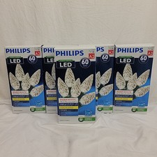 Philips 60 Mini LED WarmWhite Christmas Lights  Indoor/Outdoor 19.6 ft Lot of 5 