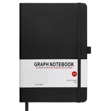 A5 Graph Paper Notebook Squared Notebook 200 Pages A5 Hardback Notebook Pen Loop