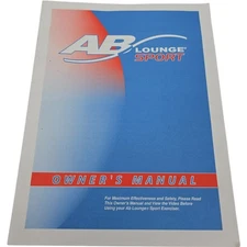 Ab Lounge Sport Owners Manual