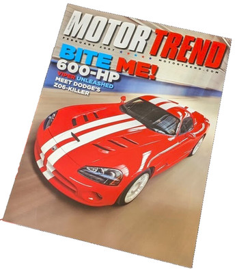 DODGE VIPER SRT 600HP Motor Trend Feb 2007 factory promotional reprint Mopar