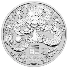 2024 1/2 oz Perth Lunar Year of the Dragon Silver Coin (BU)