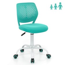 Kids Height Adjustable Desk Chair Ergonomic Swivel Children Mesh Study Turquoise