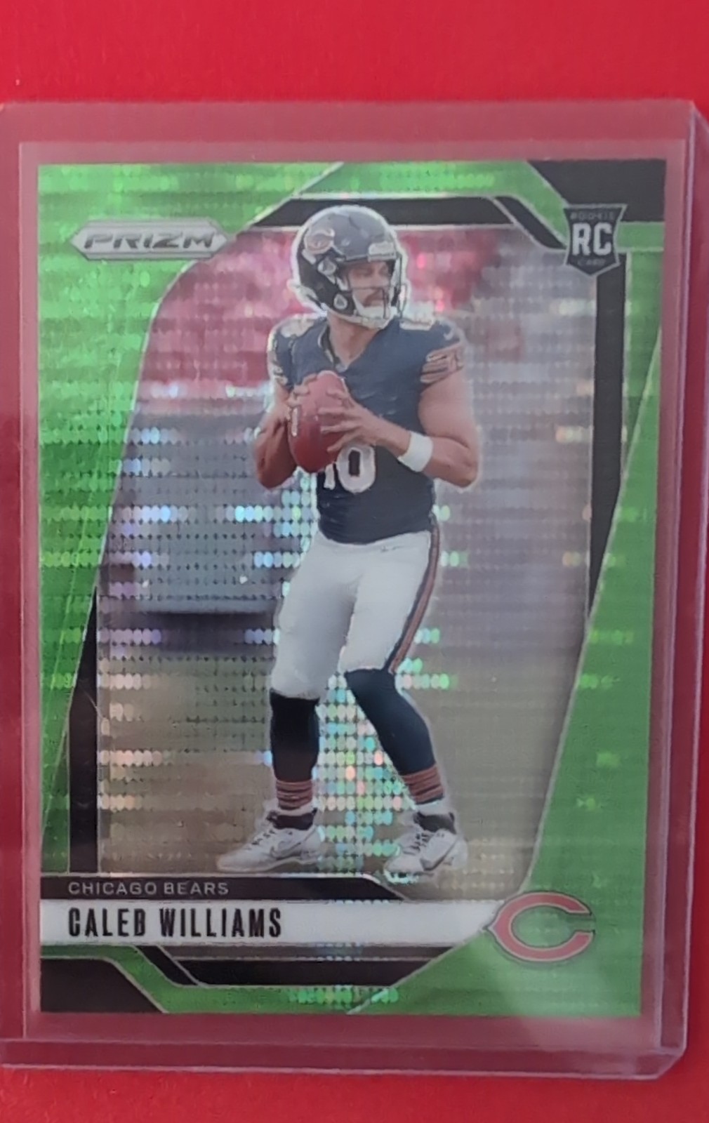 2024 Panini Prizm - Rookies Caleb Williams #301 Neon Green Pulsar Prizm (RC)