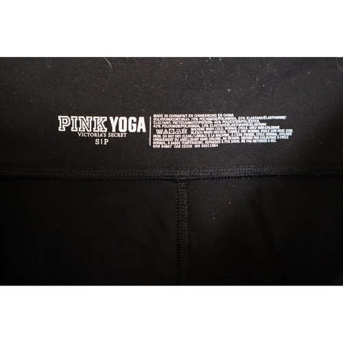ROSA Victoria's Secret Yoga Leggings Donna Piccolo Nero Grigio Activewear - Foto 3 di 4