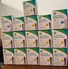 100 OneTouch Lancets Delica Plus Extra Fine 30/33 Gauge 16 Boxes