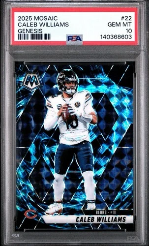 2025 Panini Mosaic #22 Caleb Williams PSA 10 Genesis Prizm SSP - Chicago Bears