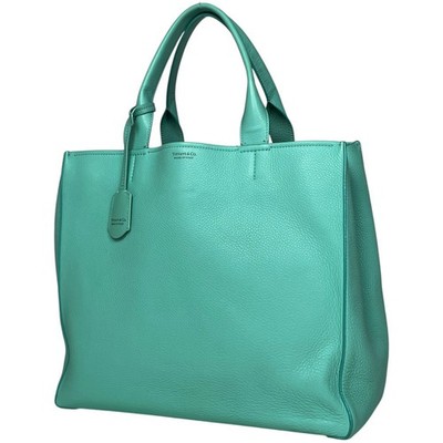 TIFFANY&Co. Logo Tote Bag 2WAY Shoulder Bag Tote Bag leather Light