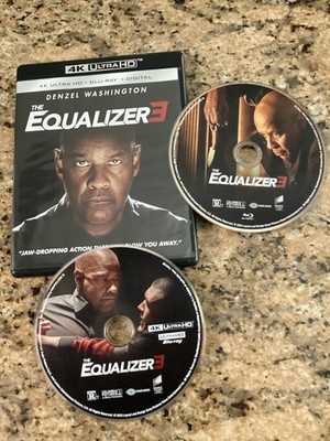 The Equalizer 3 (4K UHD + Blu-ray) Like New. NO DIGITAL. Denzel Washington.