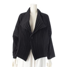 ISSEY MIYAKE 21AW cotton Pleated design Jacket outer IM13FD154 black 2