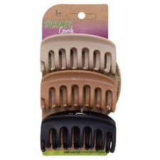 GOODY Planet Round Claw Clips 3 Count Assorted