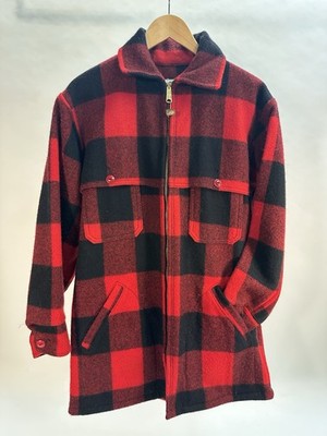 1970s Women s Long Mackinaw Wool Jacket Natural Warm Country Western Hunting 517