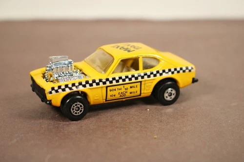 Vintage Matchbox Lesney Rolamatics No. 72 Maxi Taxi Hong Kong Base WORKS  HTF
