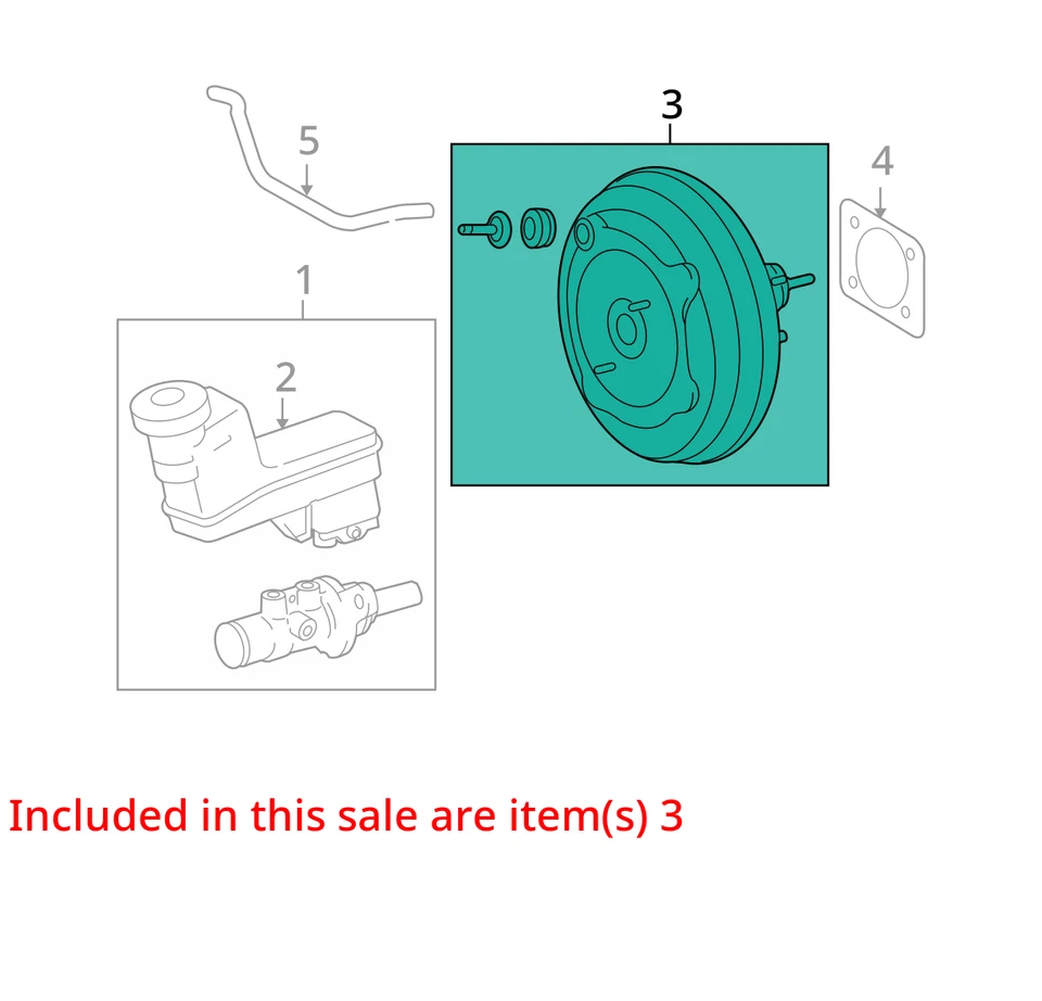 Усилитель тормозов 2015 Toyota Venza от оригинального производителя 128 000 миль - LKQ436794669 - Изображение 4 из 4