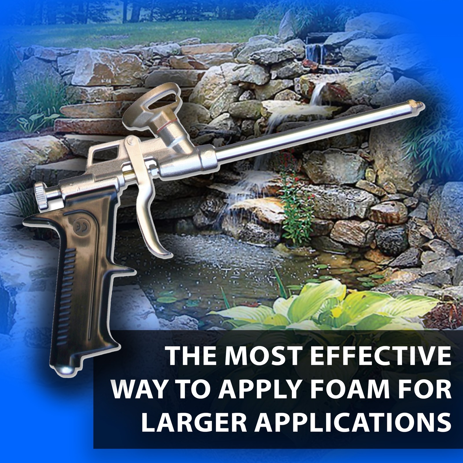 Half Off Ponds Foam Dispensing Gun – Stainless Steel Spray Gun for Pond Foam