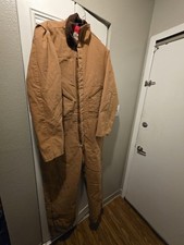 Vintage Walls Blizzard Pruf Coveralls Mens XL Brown Insulated USA Workwear