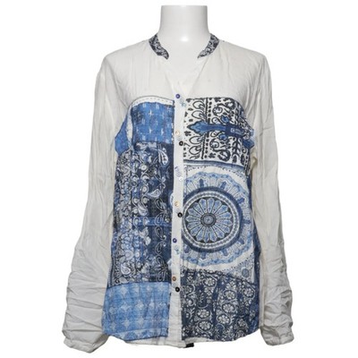 Desigual, Bluse, Größe: XXL, Blau/Weiß, Baumwolle/Polyester/Viskose, Print #E72