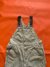 Vintage Carhartt Dungarees Bib Overalls Mens 39” Waist Medium Khaki 7420