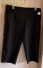 Time And Tru Women's Capris Millennium New Size L 12 14 Pull On Stretch Mid Rise