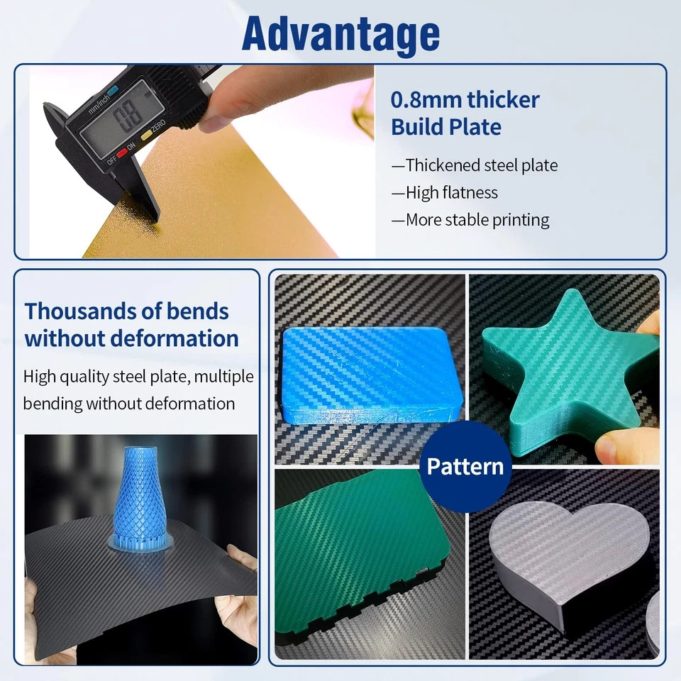 Upgraded Prusa I3 MK3 MK4 MK3S+ Core One Build Plate Smooth/Textured PET+PEI Bed