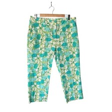 Lilly Pulitzer x Vintage Crab Snail Crustacean Floral Cropped Pants - Size 12