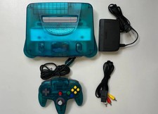 Nintendo 64 Console System Clear Blue Controller Limited Retro Video Game 1999